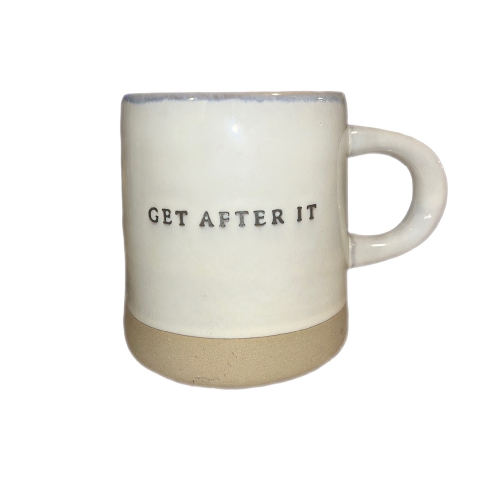 Magnolia Hearth and Hand GET AFTER IT Stoneware Farmhouse Mug